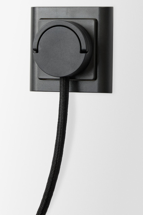 Stikprop vinkel schuko mini sort - Elworks